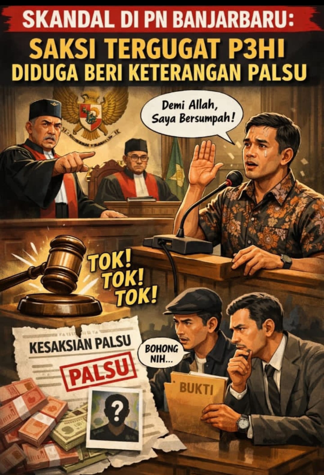 Hafidz Halim Hadirkan 46 Alat Bukti Surat, Ungkap Keterangan Palsu Petinggi P3HI Di Pengadilan Kotabarul