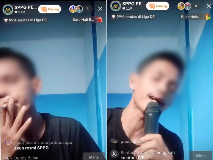 Diduga Akun SPPG Perdana Live Karaoke Sambil Merokok di Ramadan, Screenshot Viral di WhatsApp