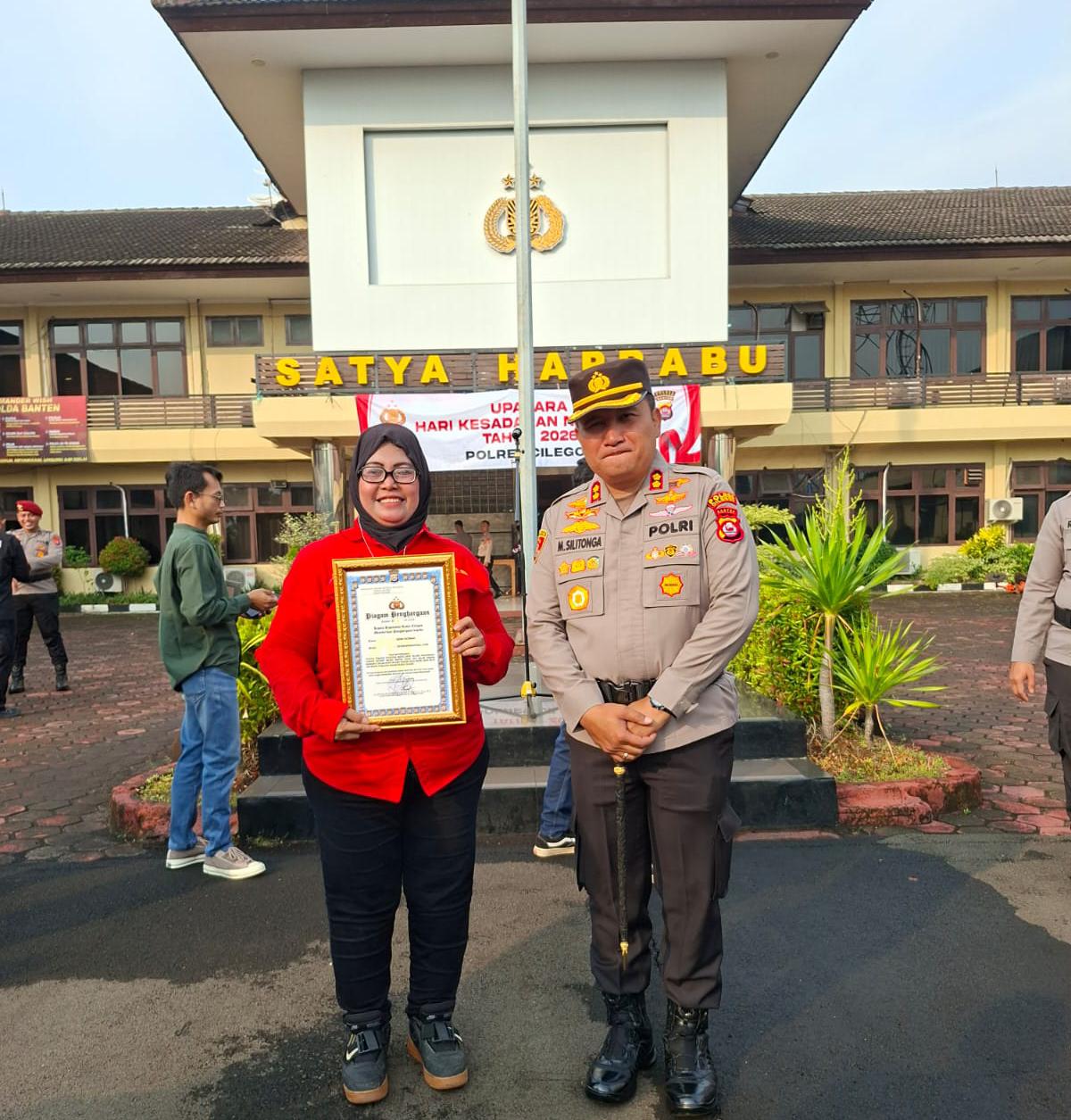 Pimred detikPerkara Sampaikan Terima Kasih kepada Kapolres Cilegon atas Penghargaan Publikasi Informasi