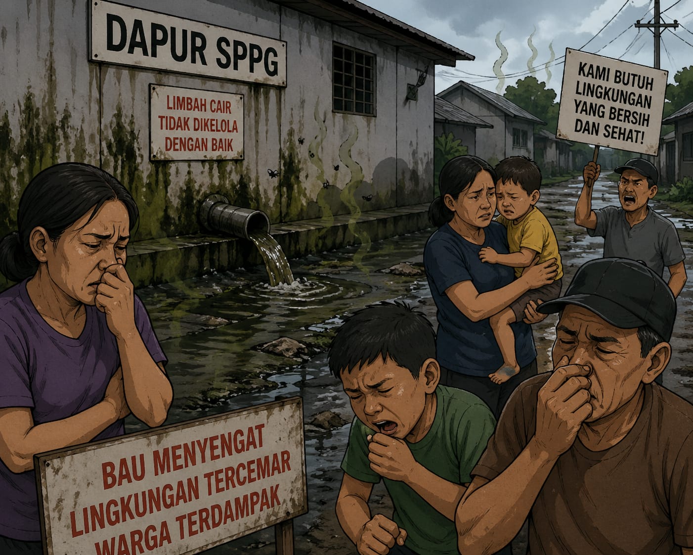 Dapur SPPG di Angsana Diduga Cemari Lingkungan, Warga Resah, Pemerintah Diminta Bertindak Tegas