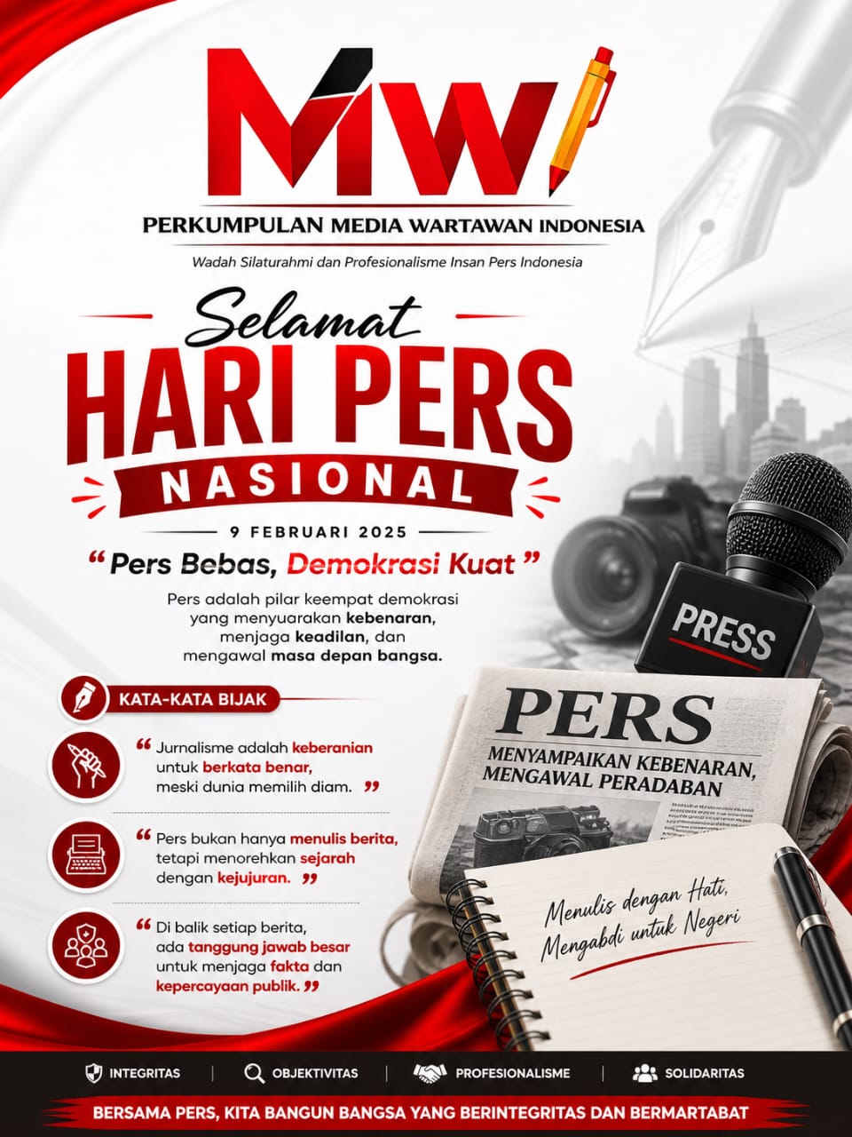 Dari Informasi ke Kepercayaan: MWI Dorong Pers Jadi Penopang Demokrasi