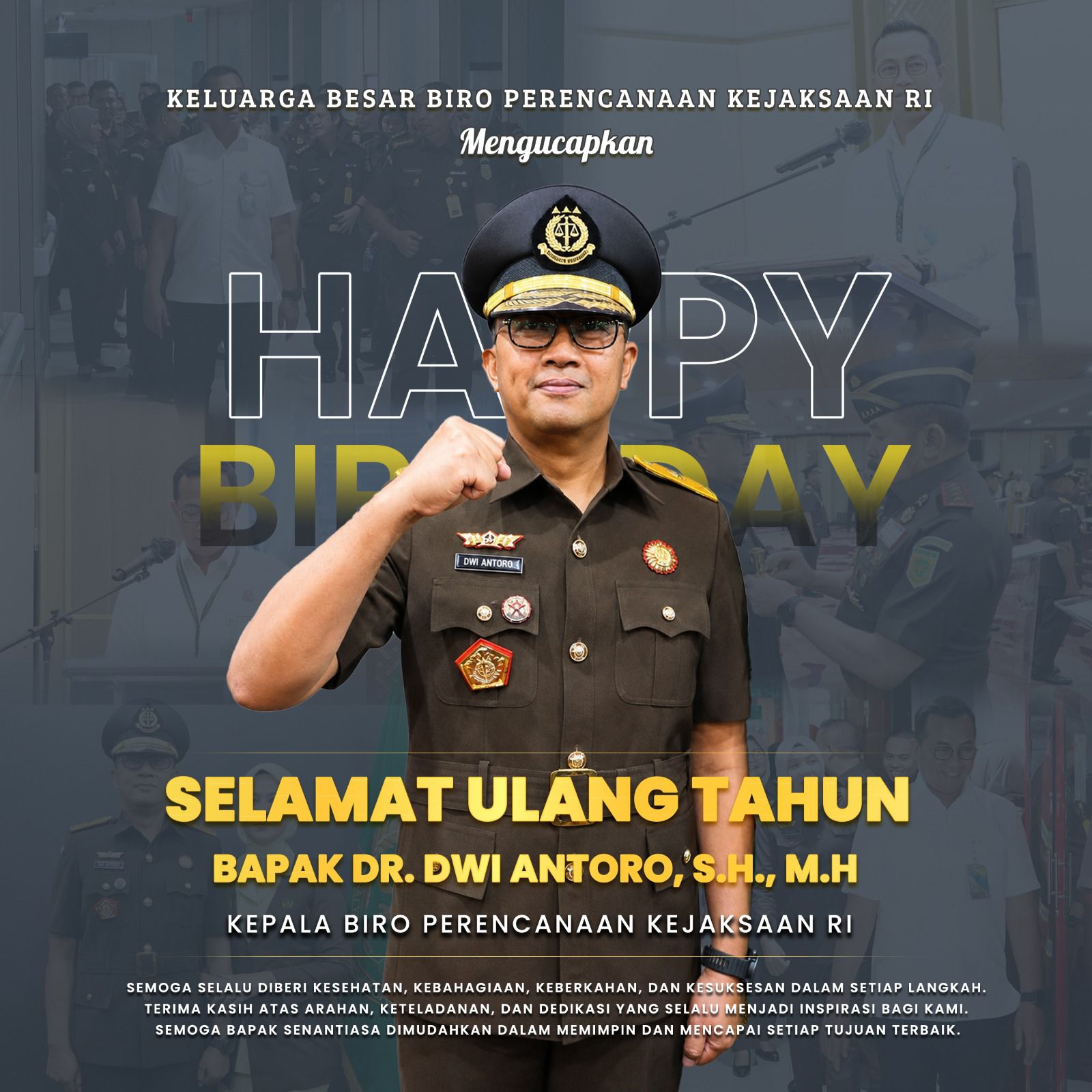 Keluarga Besar Biro Perencanaan Kejaksaan RI Sampaikan Doa dan Harapan untuk Dr. Dwi Antoro