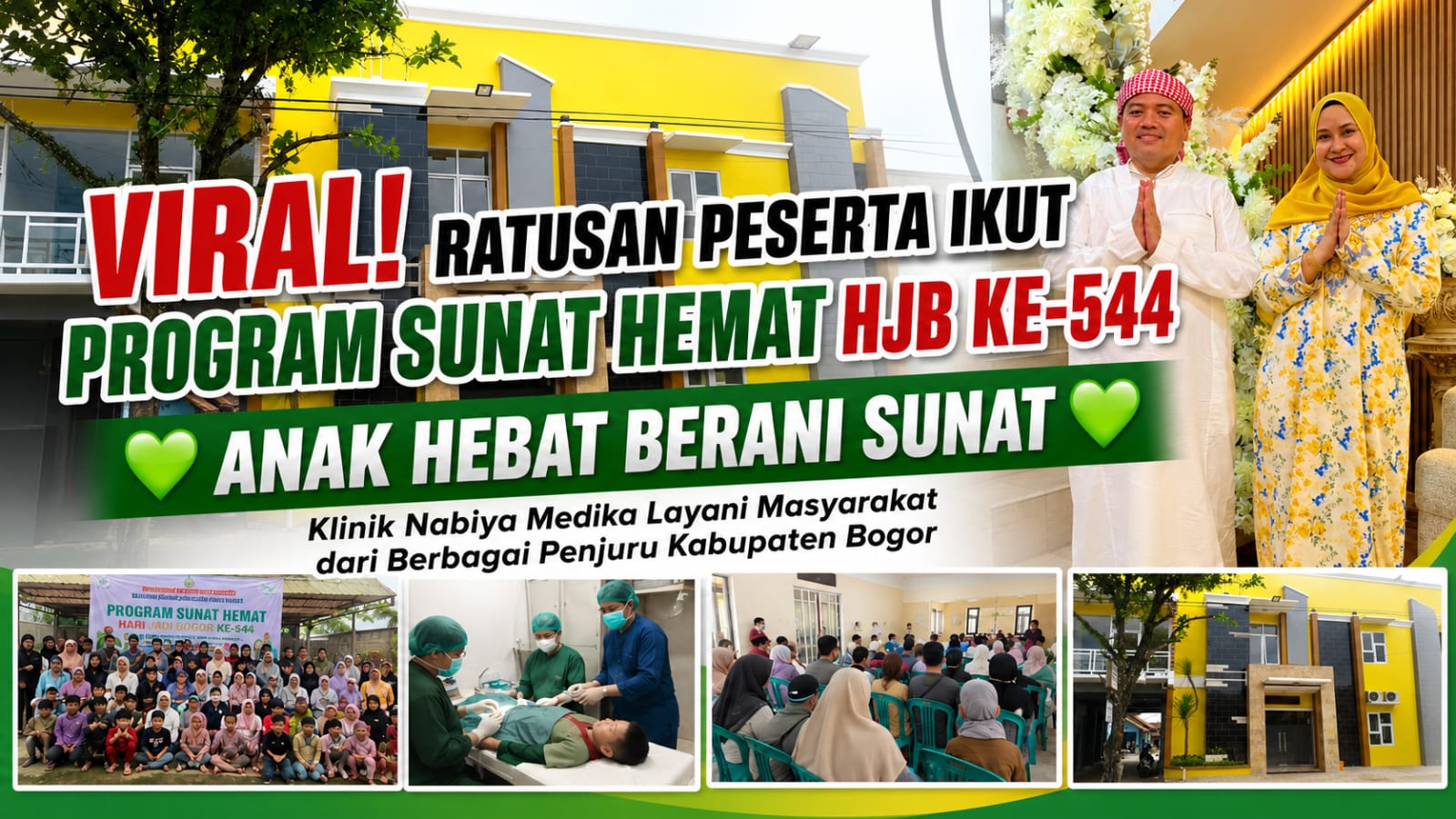 Wujud Kepedulian Sosial, Klinik Nabiya Medika Gelar Sunat Hemat Meriahkan Hari Jadi Bogor Ke-544