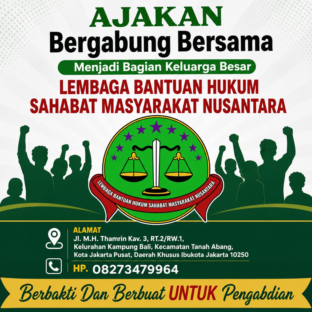 LBH Sahabat Masyarakat Nusantara Buka Rekrutmen Nasional, Ajak Seluruh Elemen Bangsa Bersatu Mengabdi untuk Keadilan