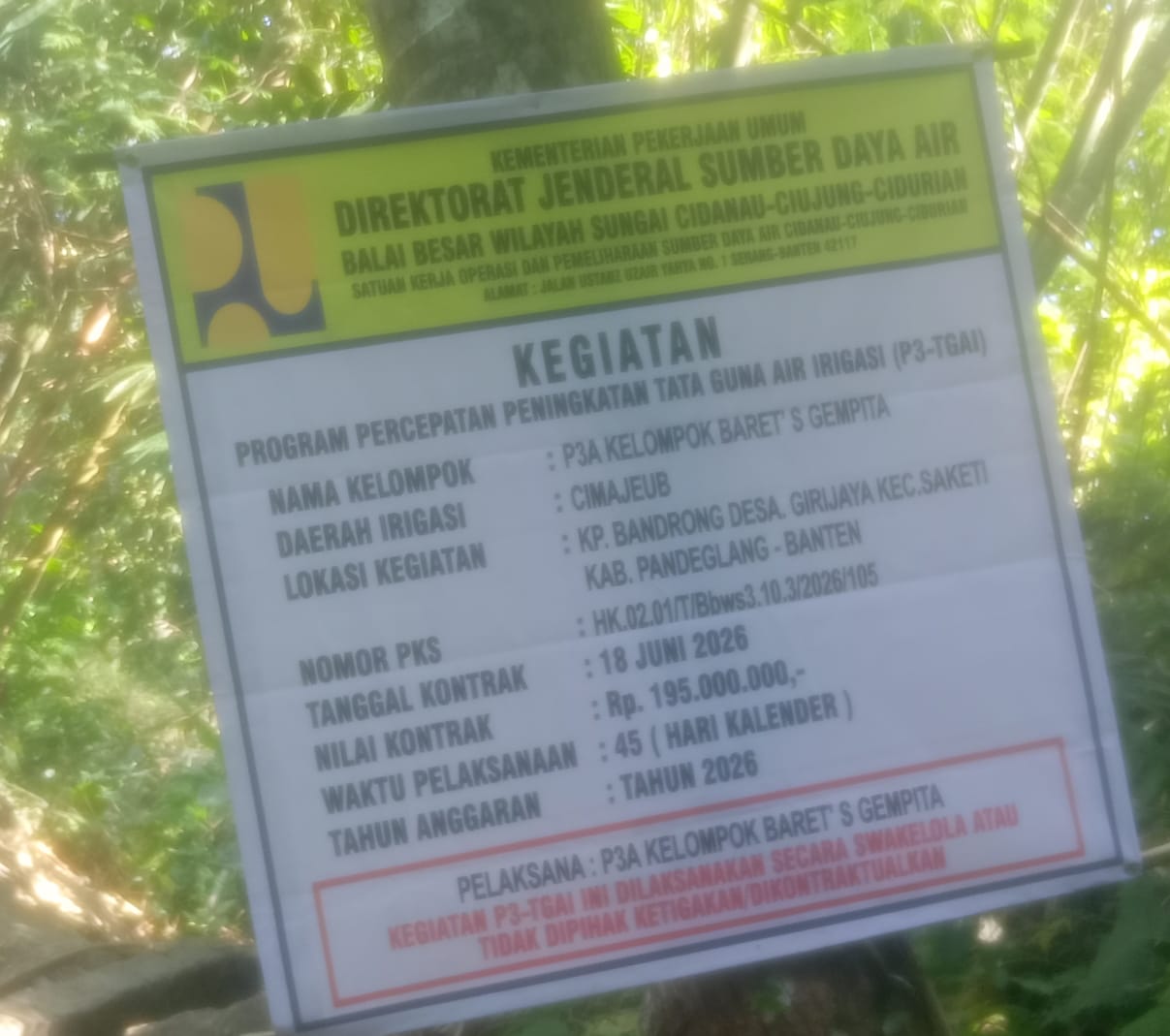 Carut Marut Program P3-TGAI di Pandeglang Disorot, GOW-Banten Desak Pemeriksaan Menyeluruh, Dugaan Pengawasan Konsultan Dipertanyakan