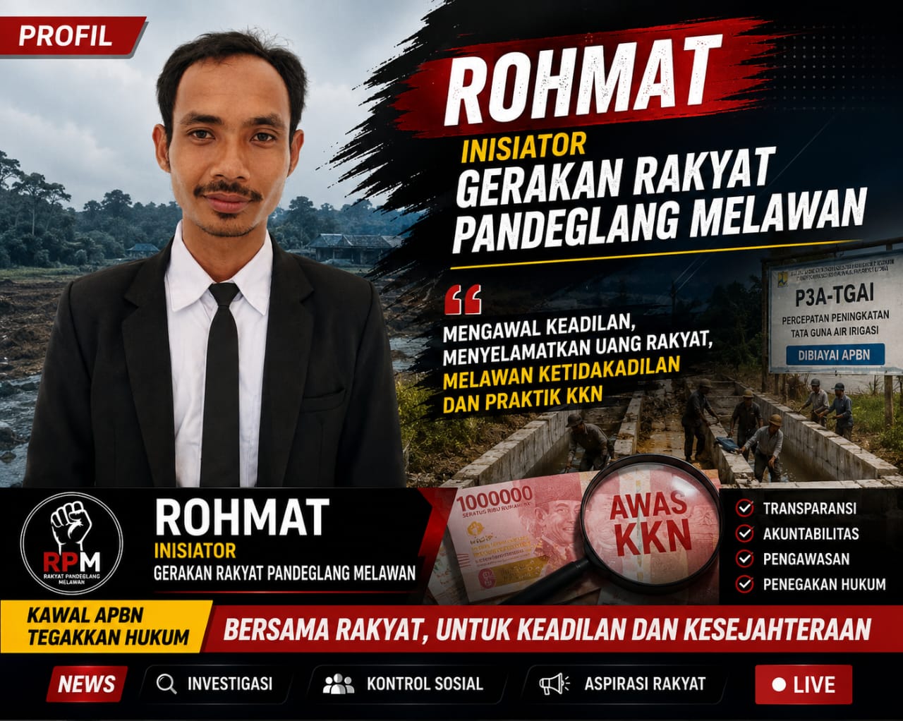 Rohmat: Penggunaan Dana APBN dalam Program P3A-TGAI Harus Diawasi Ketat, Dugaan Penyimpangan Wajib Diusut