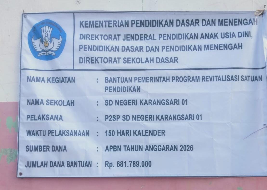 Diduga Carut-Marut dan Lemah Pengawasan, Revitalisasi SDN Karangsari 1 Disorot: GOW-BANTEN Desak Kejati dan Gubernur Banten Turun Tangan