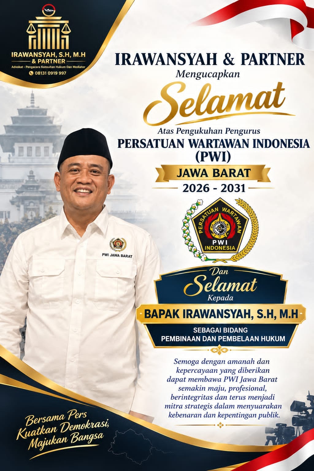 BAI Chapter Bogor Raya Ucapkan Selamat atas Pelantikan PWI Jawa Barat