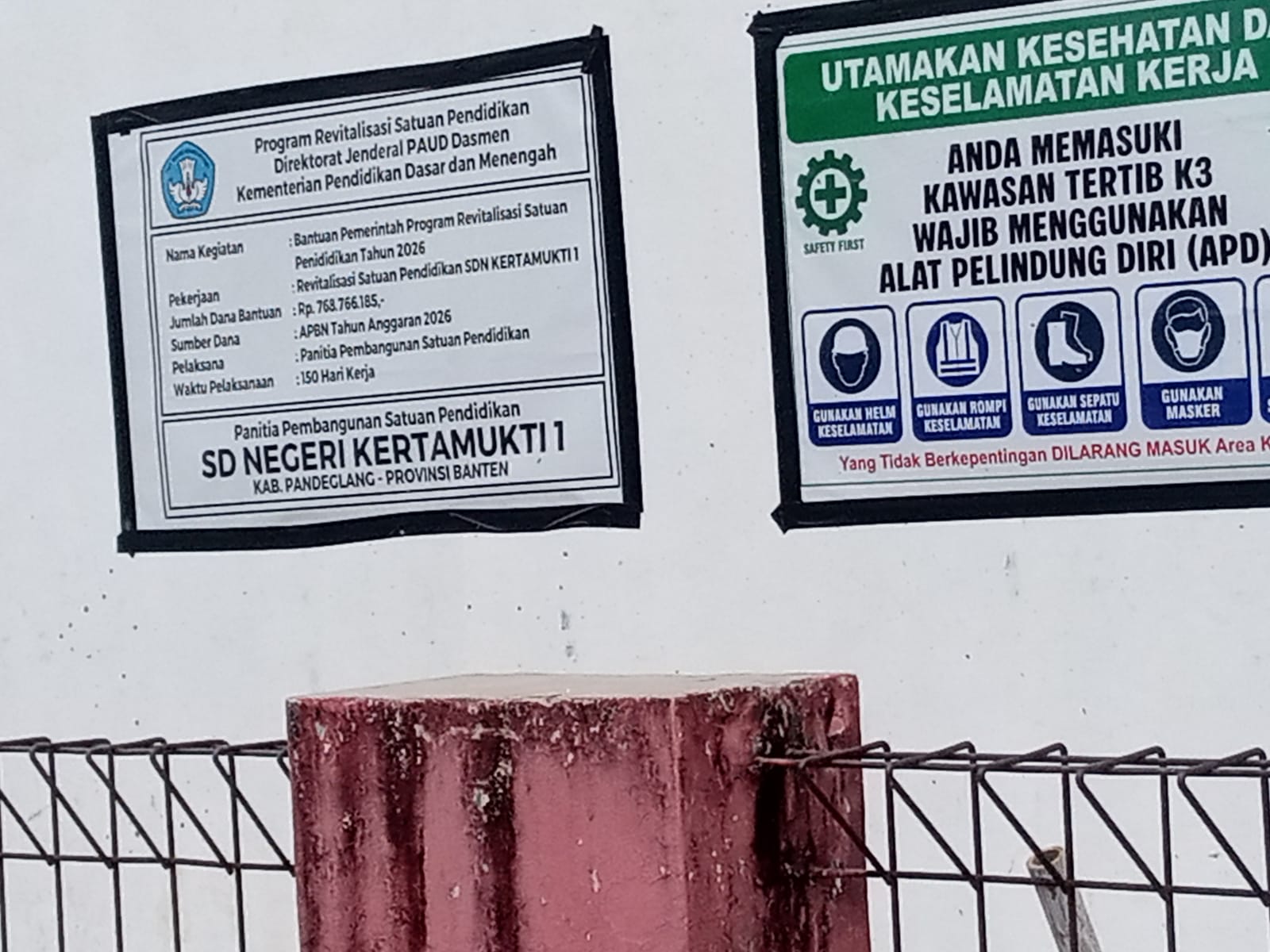 Revitalisasi SDN Kertamukti 1 Rp768 Juta Disorot! GOW-BANTEN Desak Dindikpora Turun, Jangan Tutup Mata